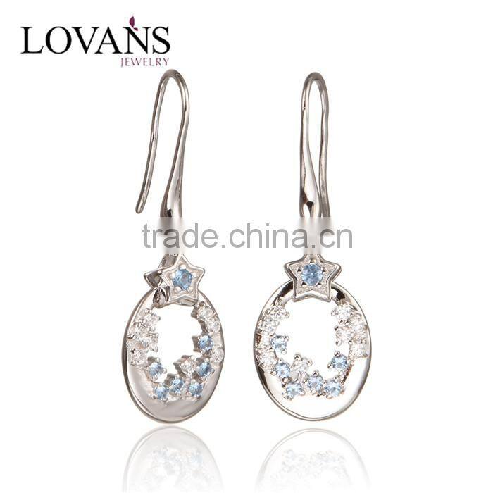 New Trendy Victoria Series Teardrop Spinel Hoop Earrings