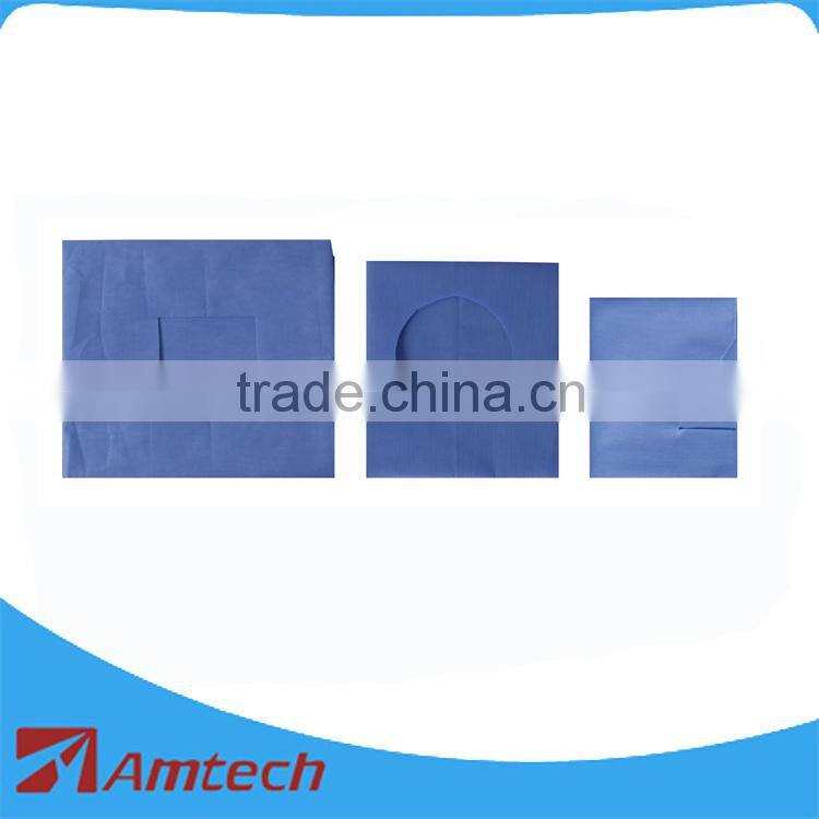 2015 Best sell AMH-8102 disposable Dental implant Fenestrated Surgical Drap