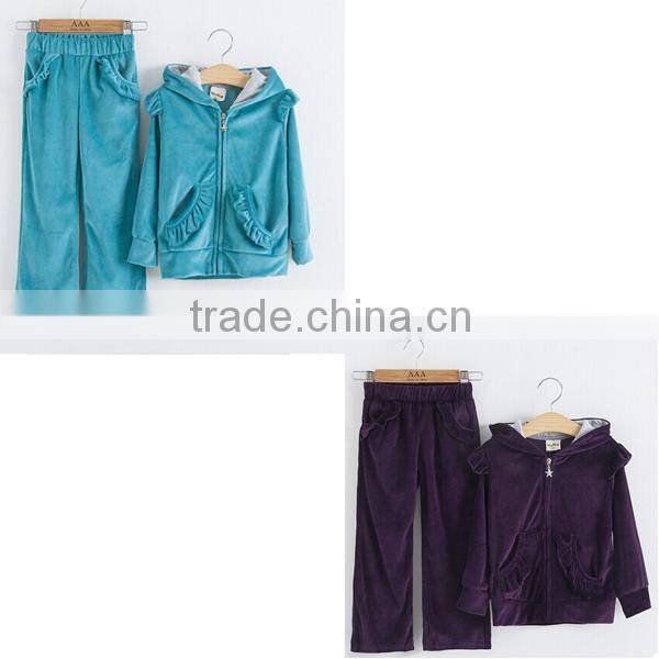 Hot selling manufacturers velvet kids ready made garment