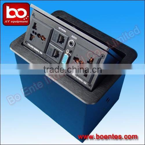 Hydraulic Pop Up Desktop Power Socket with Bottom Connection Interface