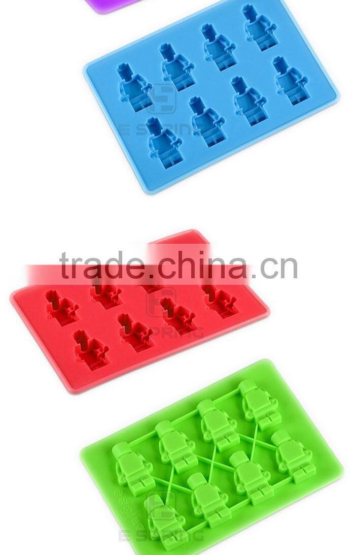 Square Toy Brick Shape Silicone Ice Cube & Robot Ice Tray Mould Cake Chocolate Mold