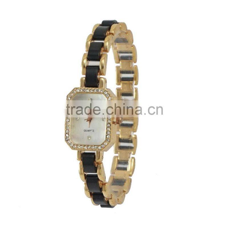 New models fashion square silicone band diamond watch women bracelet