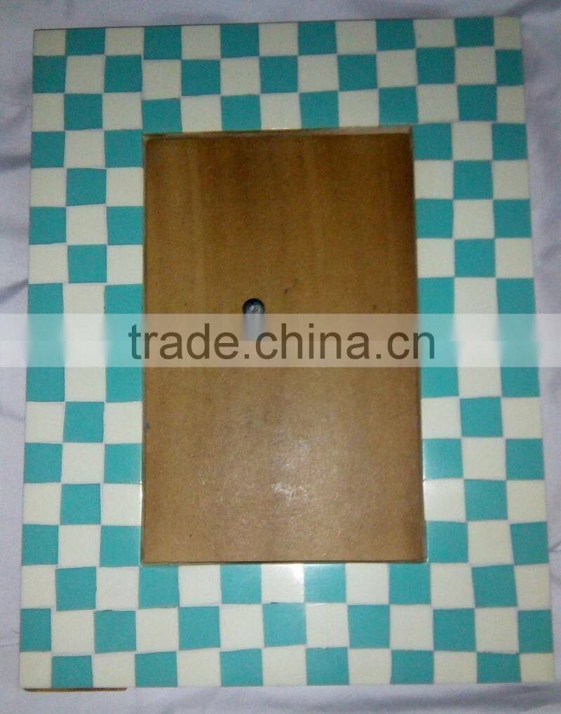 Photo Frame /High quality bone & resin photo frame 2016 new design, ox bone + MDF newest photo frame, photo picture frame
