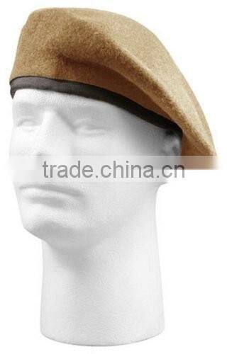 100% Wool Mens military Brown Beret