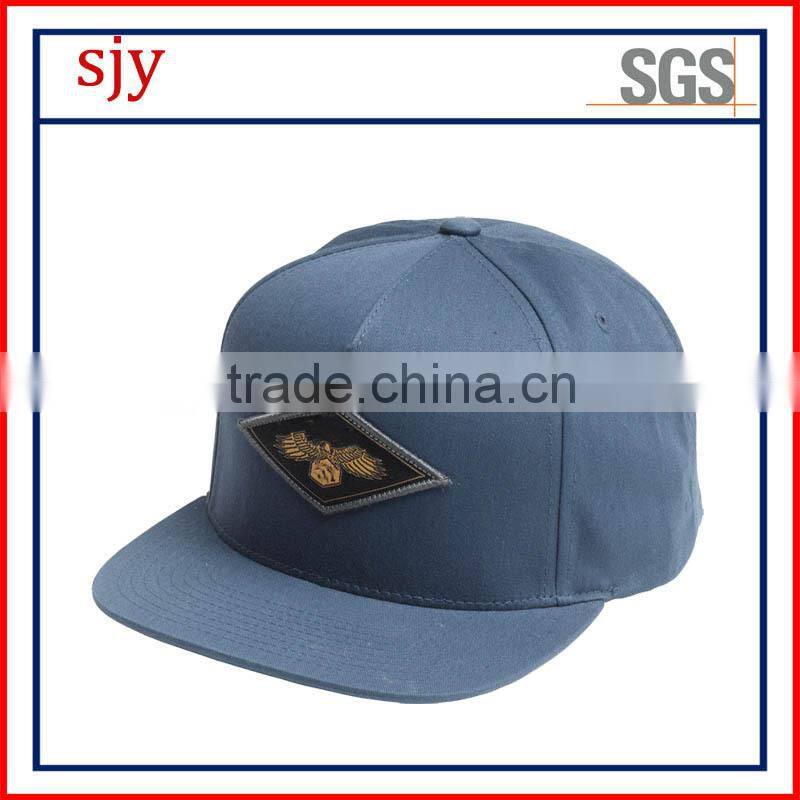 custom flat brim metal plate cheap snapback cap for sale