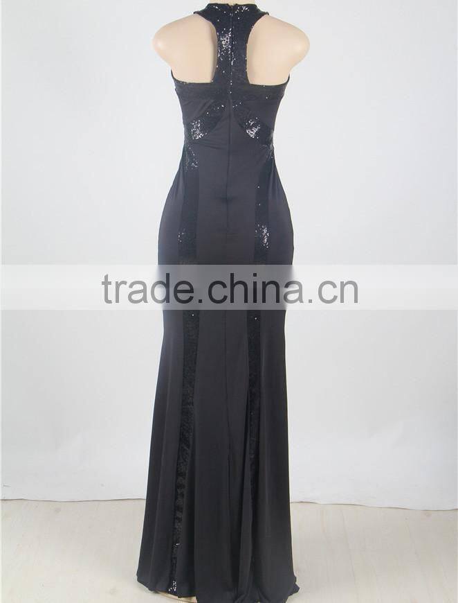 Latest fashion adult women long style sexy cutout full size floor length red prom dress