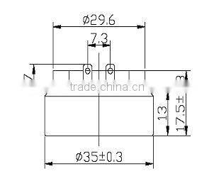 35mm round and black color phone receiver