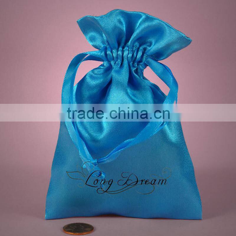 satin lingerie bag with drawstring close