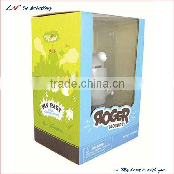 High Quality toy packaging boxes with pvc window and 4C printing for sale