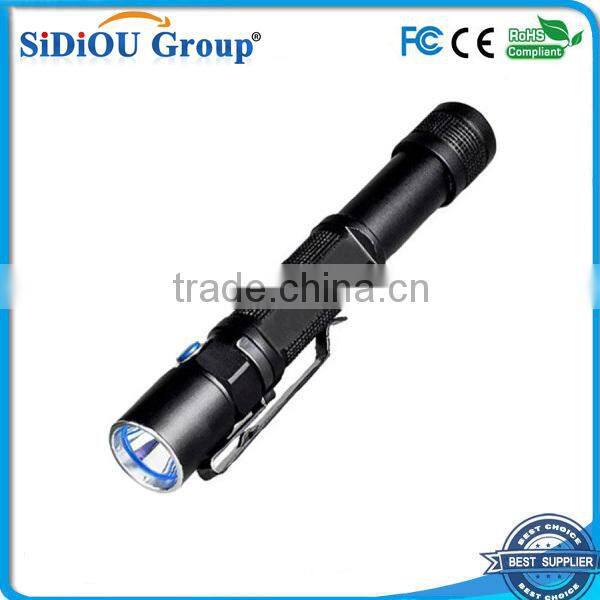 most powerful aa battery led aluminum flashlight bailong