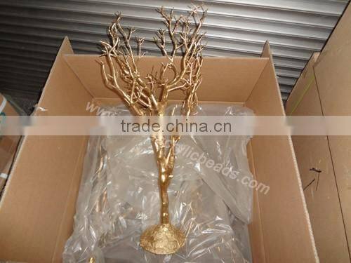 70CM silver crystal plastic beaded tree with crystal garland manzanita acrylic tree