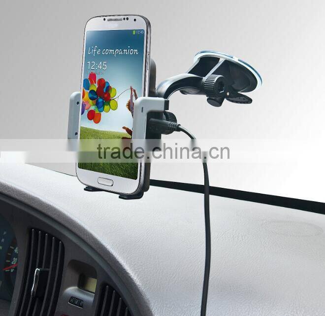 2015 high efficiency car Qi wireless charger for mobile phone