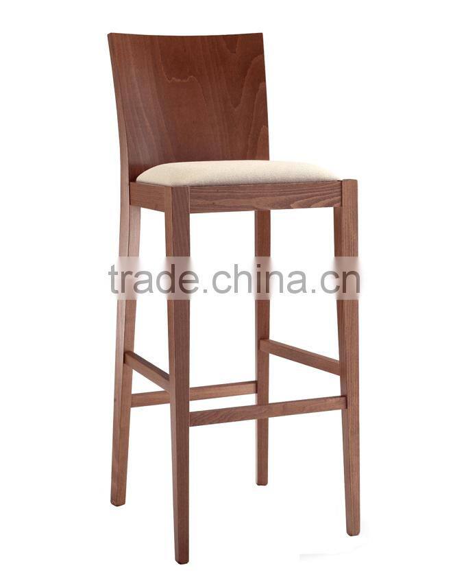 Factory price modern wooden bar stool plywood backrest chair