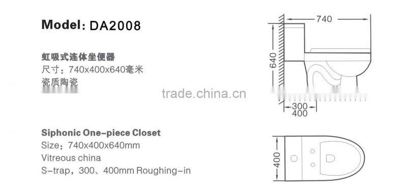 Sanitary ware hot sale ceramics siphonic wc toilet DA2008