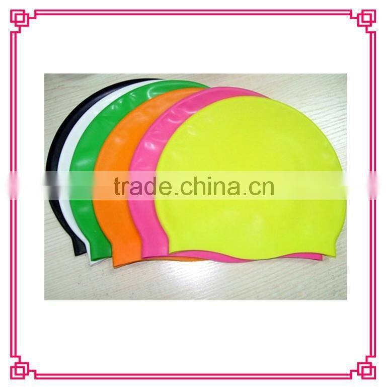 Beach Swim Colorful Silicone Stretchy Swimming Cap Hat