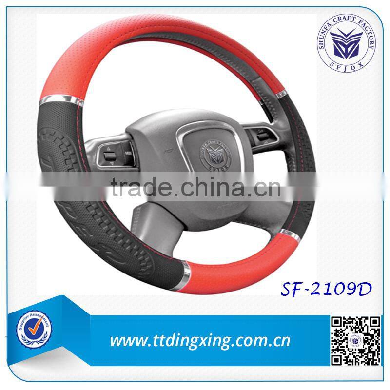 hot sale new style fashionable soft sheepskin ou car steering wheel covers