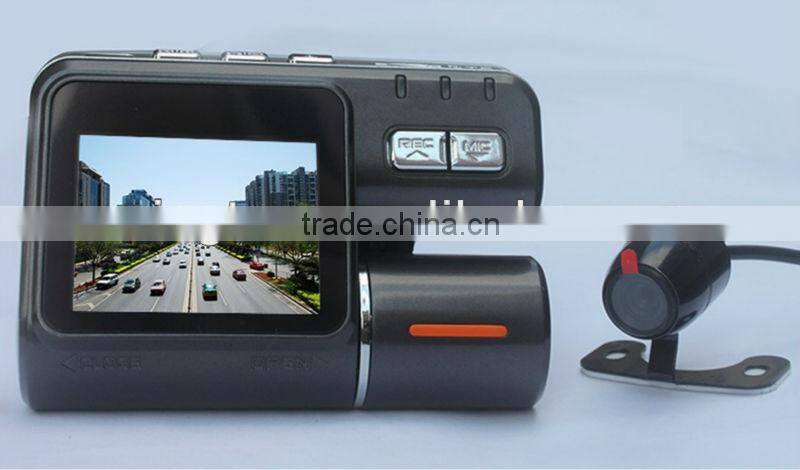 Dual rear lens G-SENSOR dvr car black box 720p