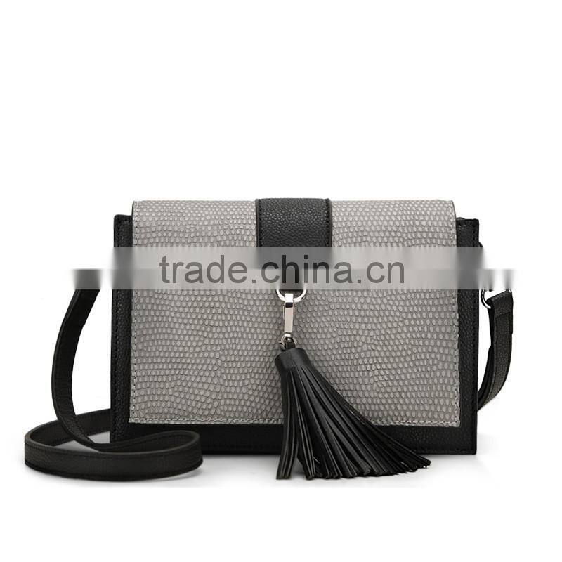 china factory products leather bags shoulder bag style with tassel