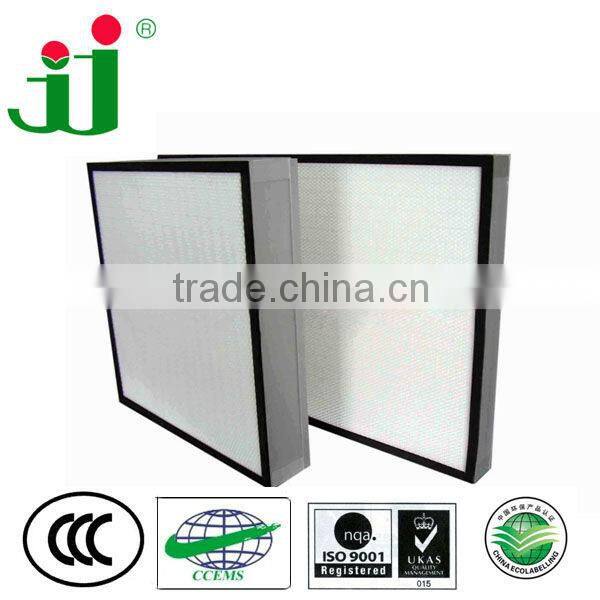 Air filter high quality H13/H14 clean roon mini pleat panel hepa air filter