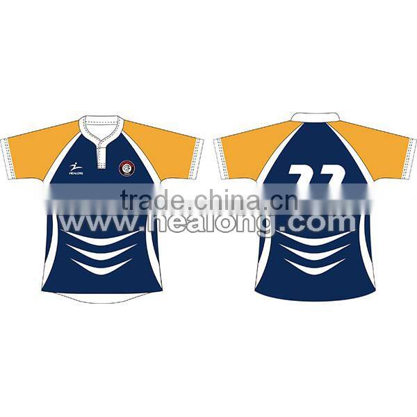 China Custom Sublimation Wholesale Spandex Team Set Rugby Jersey Shirts Unifroms