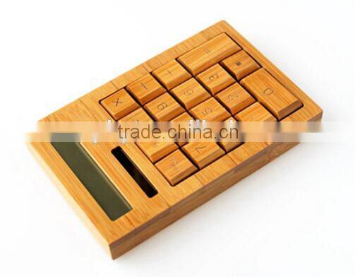 Manufacturer Promotional with cheap price Bamboo Calculator and pen for student/businese/school/pregnancy