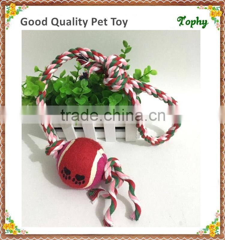 Cotton Rope with Strap A Tennis Ball Playthings Puppy Dog Toys