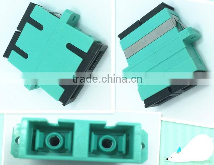 SC DX MM Aqua fiber optic adapter