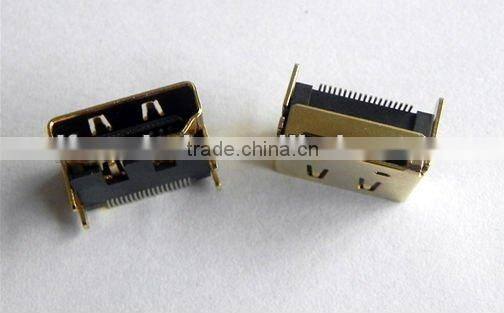 HDMI 19P female smt DIP gold-plated connector