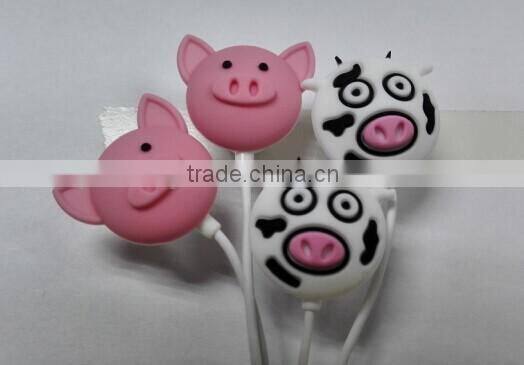 Silicone earphone with embossed logo for gift