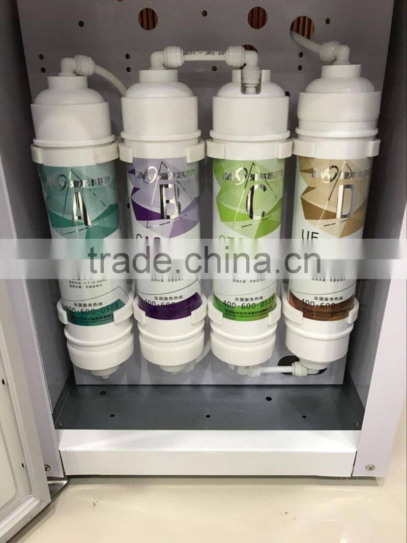 ZY-208 Compresser Coolig Hot and Cold 4 Stage Filtration UF Water Dispenser Purifier