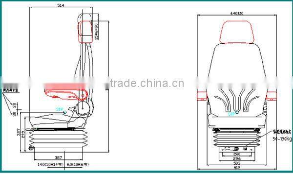 Grammer seat fabric mechanical suspension bus driver seat(YS18)