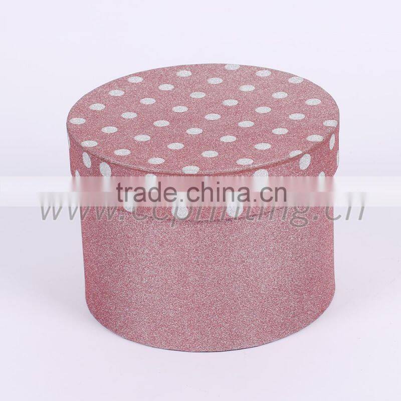 round pink paper tea box glitter cardboard tube box