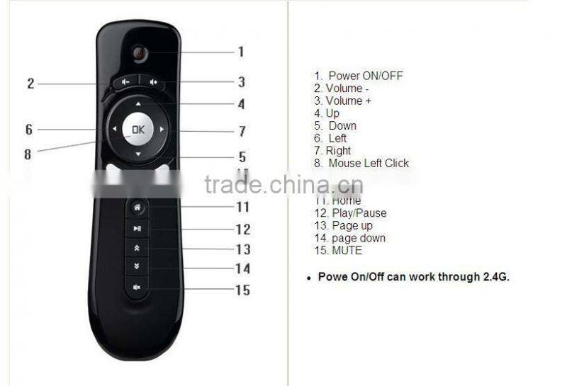 Gyroscope Mini Fly Air Mouse Keyboard T2 2.4G Wireless 3D Remote Sensing Air Mouse Gaming mouse gamer