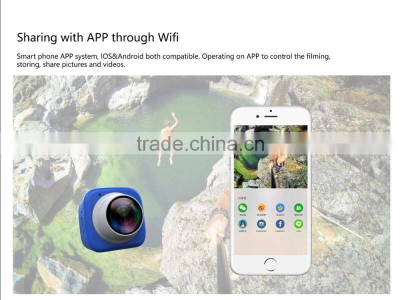 Action Camera Wifi Portable Mini Camcorder Outdoor Sport Wide-Angle Video Camera 360 Camera