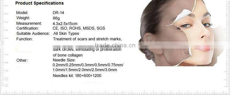 2017 Flagship! Facial beauty care product - micro needling derma roller 3 in 1, dermaroller with needles