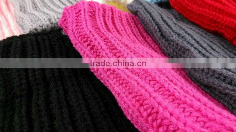 2014 Fashion Women Ladies Girls Warm Knit Neck Circle Wool Blend Cowl Snood Scarf Shawl Wrap