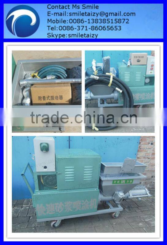 Cement plaster spraying machine with compact structure for durable using