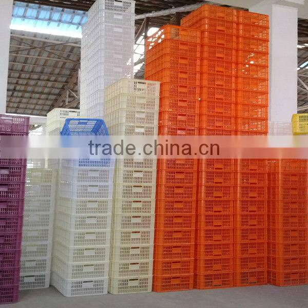 factory sell colorful plastic basket, plastic fruit basket, large plastic basket