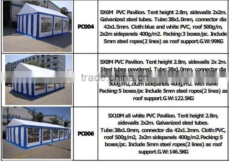 Strong aluminum party tent winterized