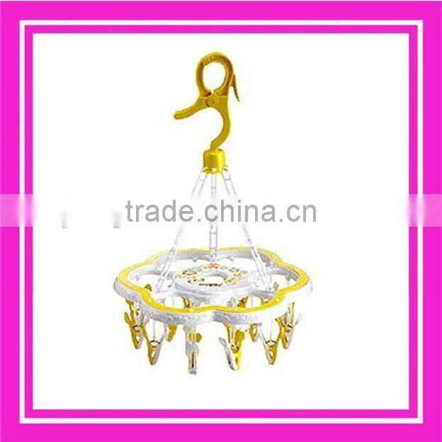 Plastic clothes hanger with clip multifunctional