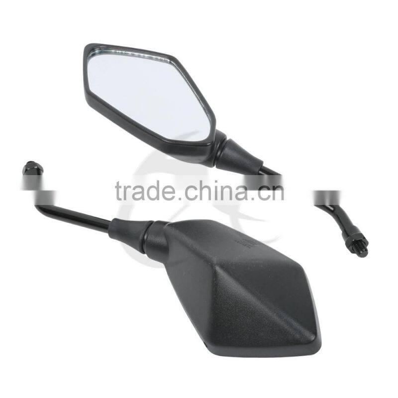 Universal 10mm Left Right Side Black Rear View Mirror For Honda Kawasaki Suzuki