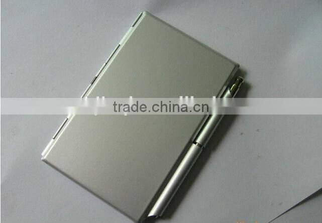 Card Holder With Note & Pen Promotional / Aluminum Note Book