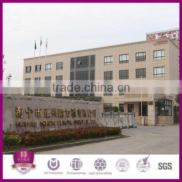 Gensin polycarbonate solid panel, standing-seam connection system