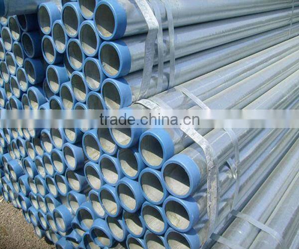 BS1387 hot dip galvanized round steel pipe for construction in stock