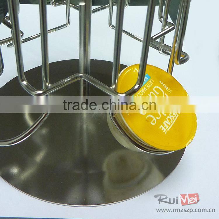 Useful spinning coffee capusual display stand