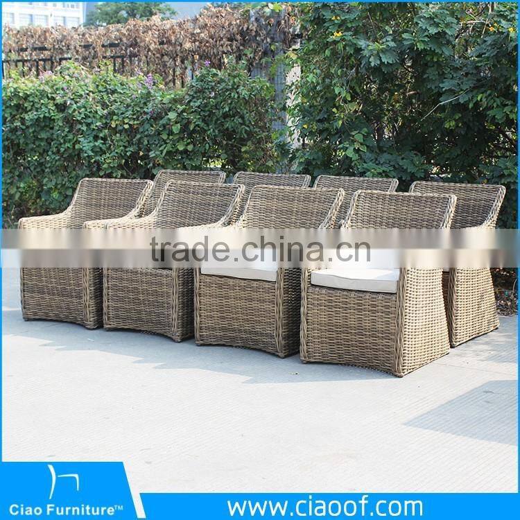 Outdoor Synthetic Rattan Square Dining Table For 8