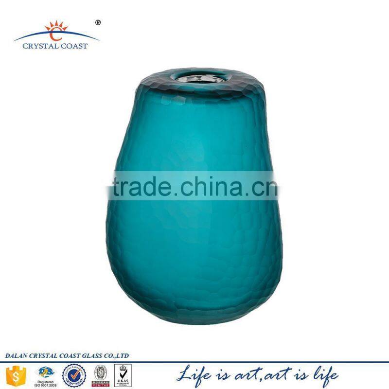 Wholesale import handblown stone shape glass mosaic flower vase