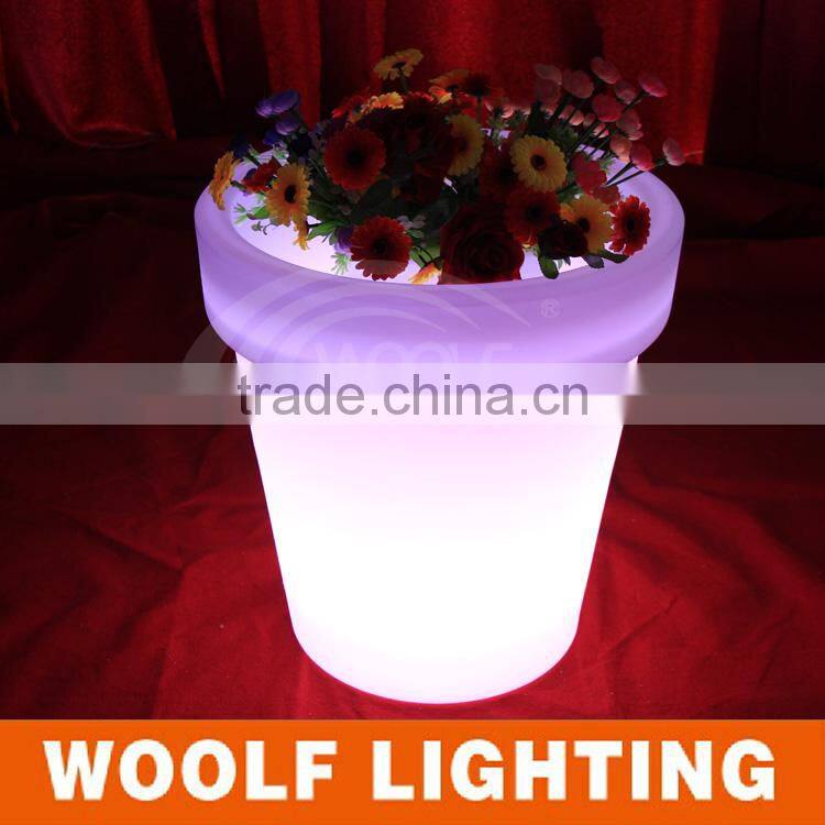 2015 hot waterproof IP68 customized plastic LED round small ice wine bucket