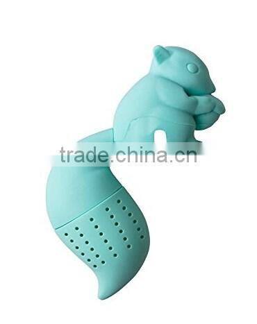 OEM&ODM Factory Squirrel Shape Silicone Tea Infuser,Silicone Tea Strainer,Silicone Tea Holder
