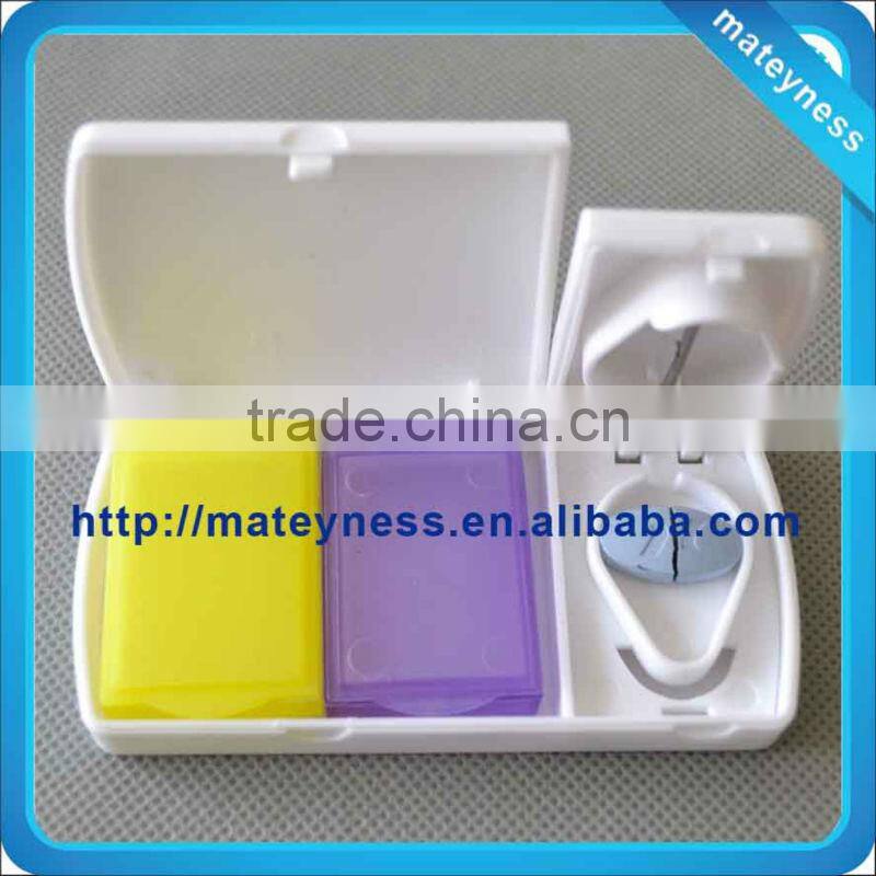 Two Case Pill Box with Cutter